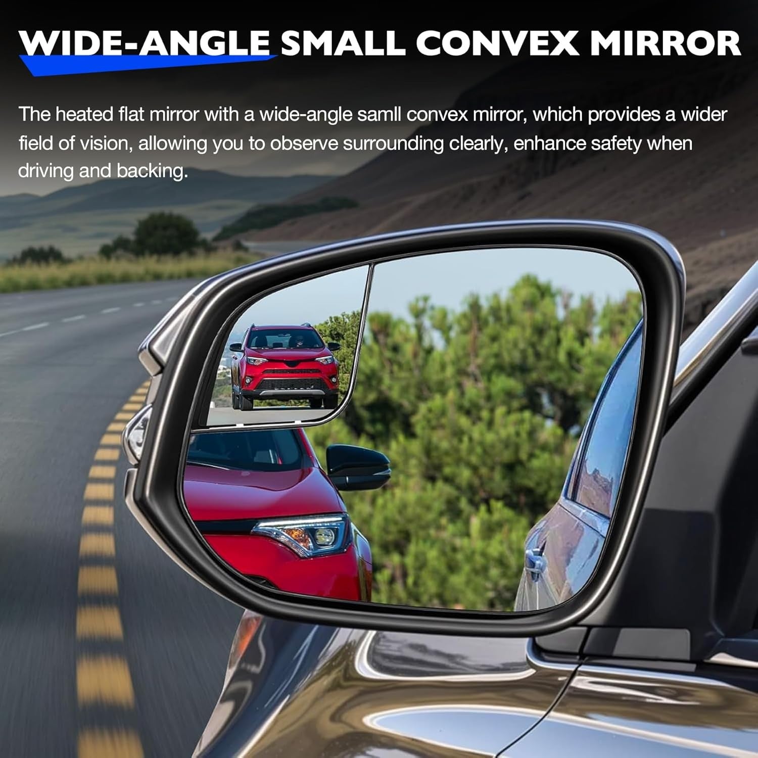 Left Right Side Heated Mirror Glass with BLIS for Toyota RAV4 Tacoma 4Runner 13-24