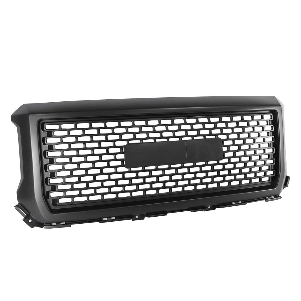 Front Upper Bumper Grille for GMC Sierra 1500 2014 2015 Matte Black Denali