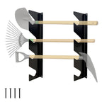 Garage Shed Tool Organizer Wall Mount Racks for Shovels and Rakes Steel 1 Set