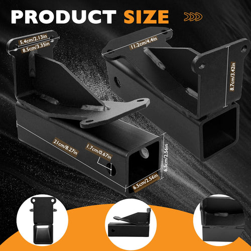 093-1136-98 Trailer Hitch Kit for Bad Boy Maverick 2021-Up Black 2 Inch