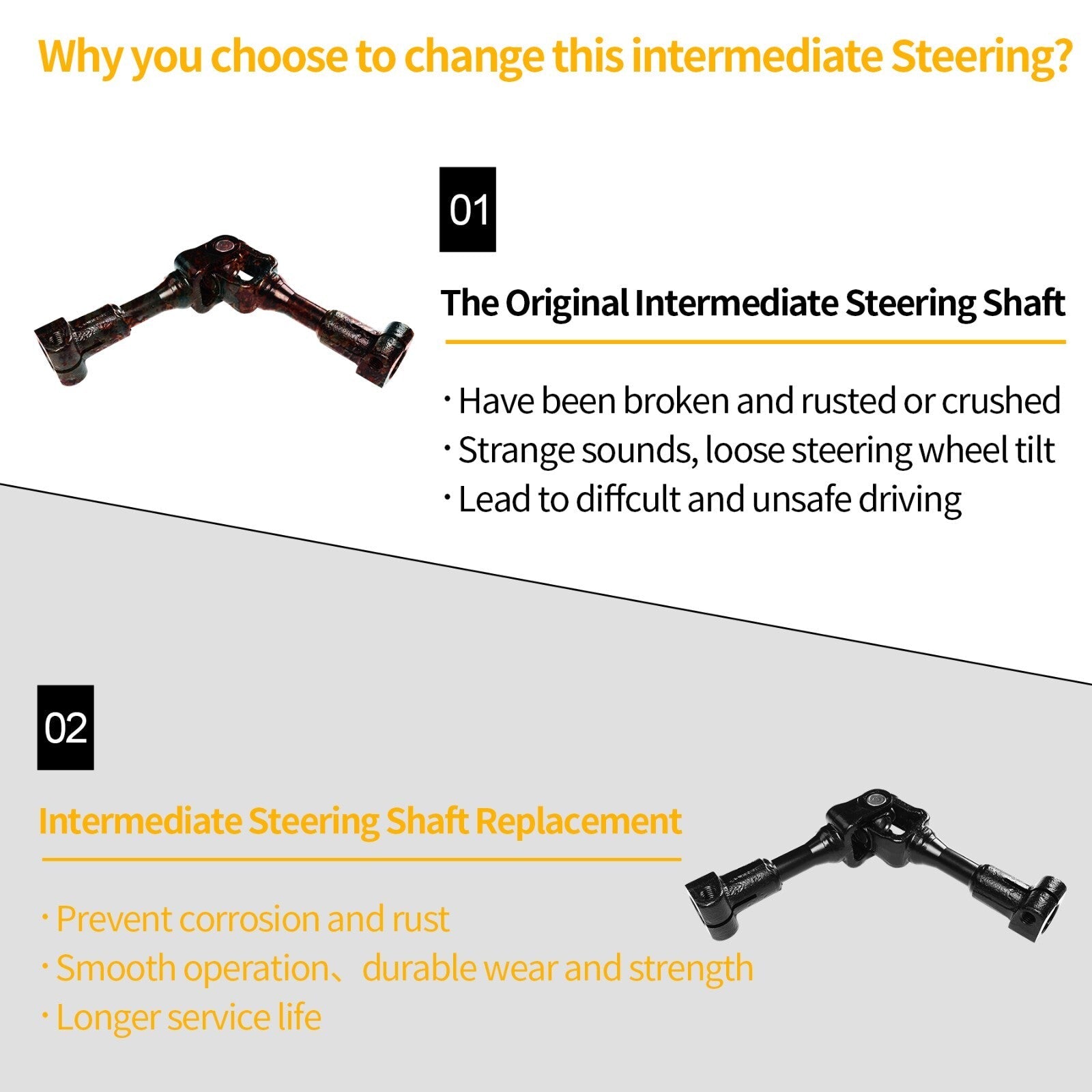 55057335AB Lower Steering Column Intermediate Shaft for 14-20 Dodge Ram 1500
