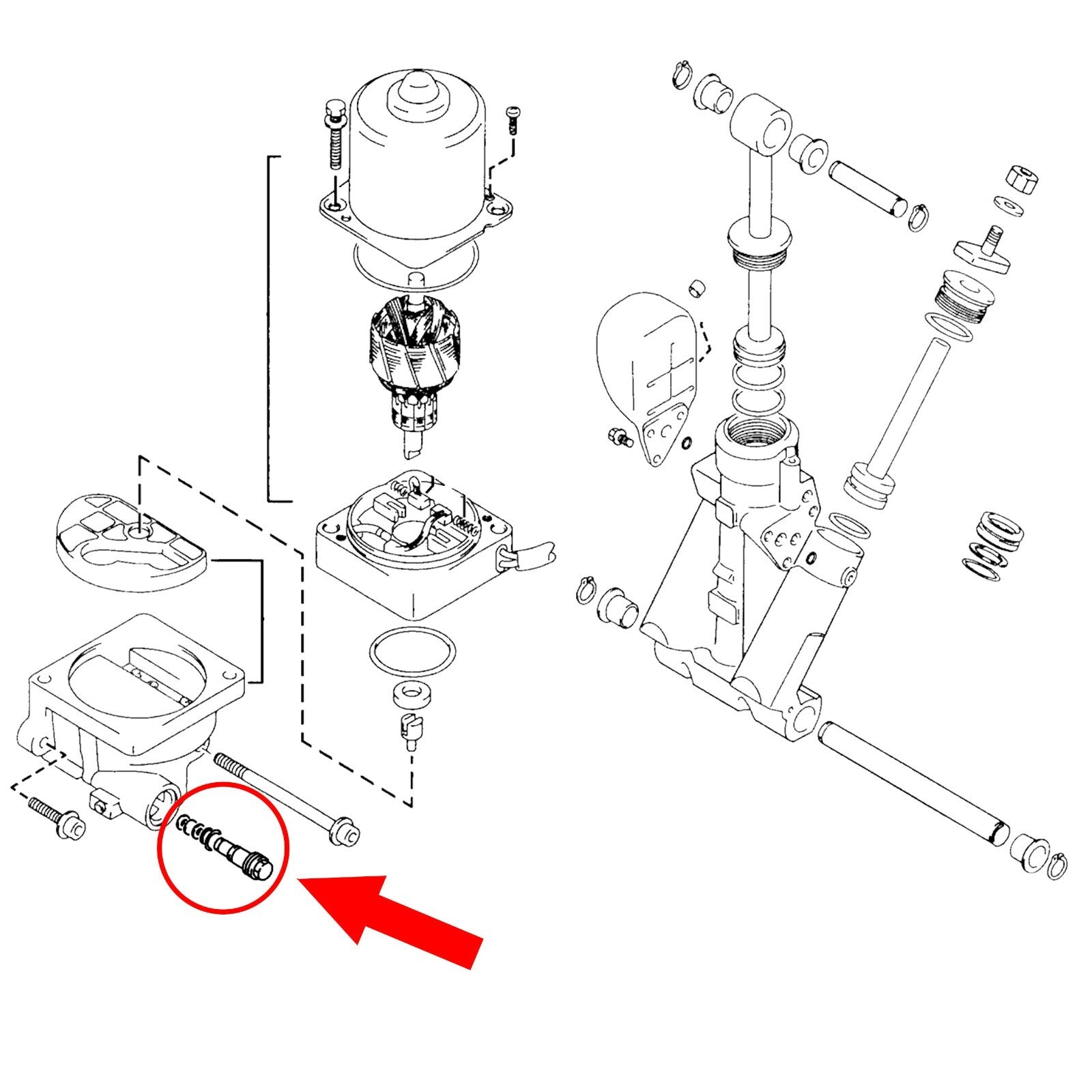 0435340 5030877 5008034 Manual Release Valve For Johnson Evinrude OMC