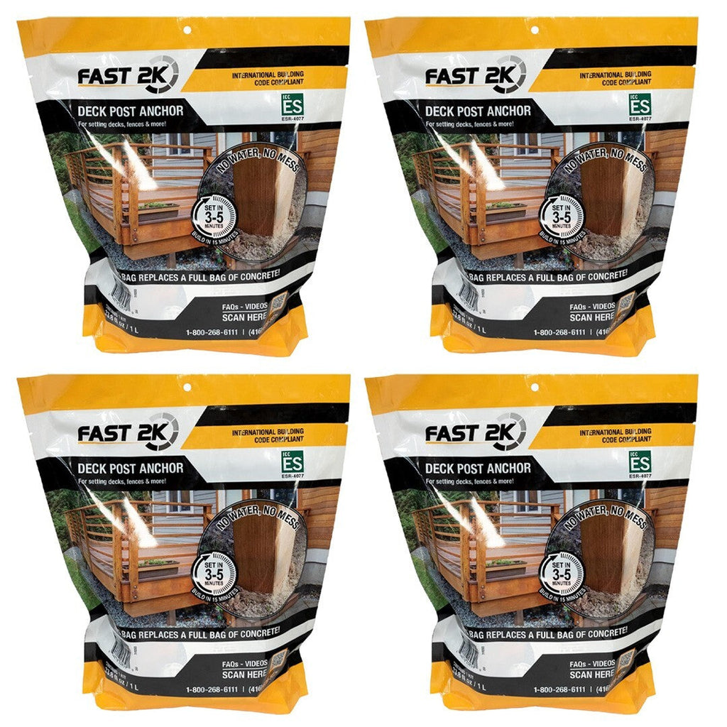 Fast 2K Deck Post Mix Expanding Foam Concrete Alternative for Post Install 4 Pack