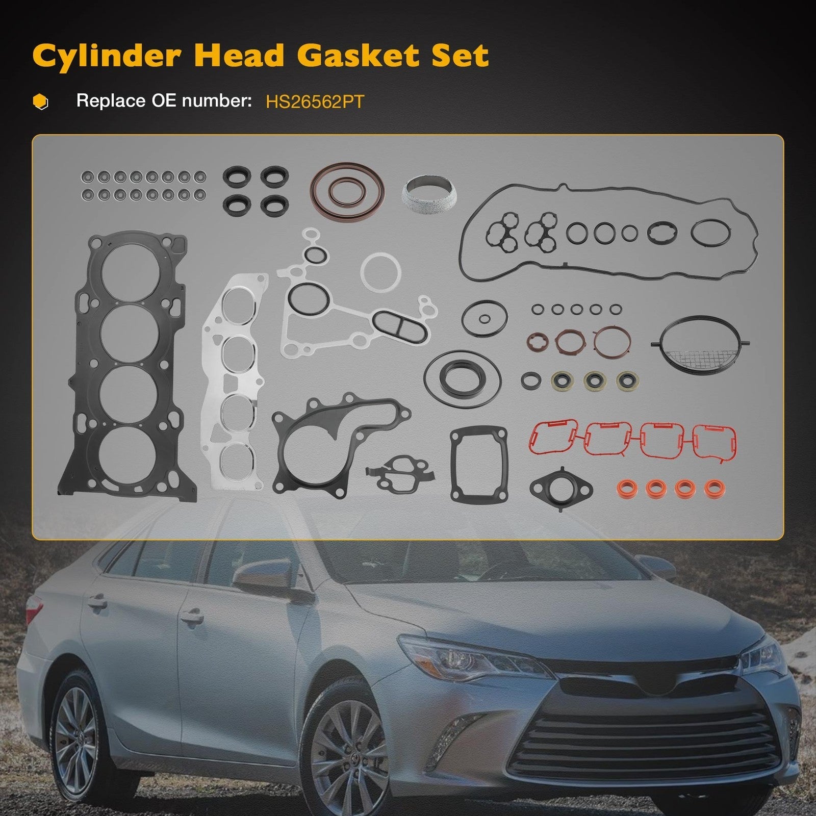 HS26562PT Head Gasket Set for Toyota Camry Highlander Scion RAV4 09 19 2.5L 2.7L
