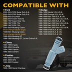 0280155715 Fuel Injector For Dodge Ram 1500 2500 3500 5.2L 5.9L 96 To 99 8 Piece