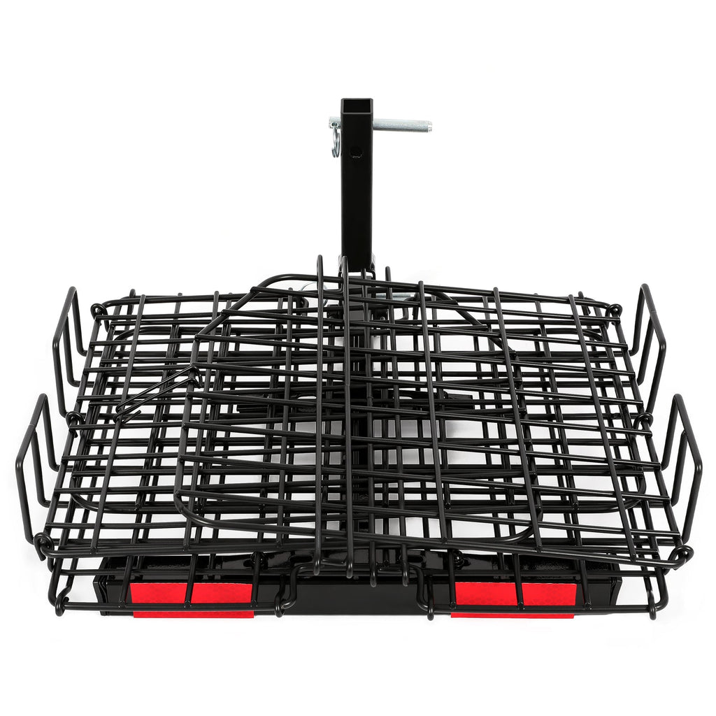 Folding Rear Basket Accessory for Most Mobility Scooters Sturdy Steel Black