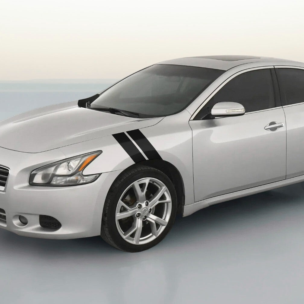 4 Inch Dual Fender Stripe Hash Mark Decal Graphic Kit for Nissan Maxima