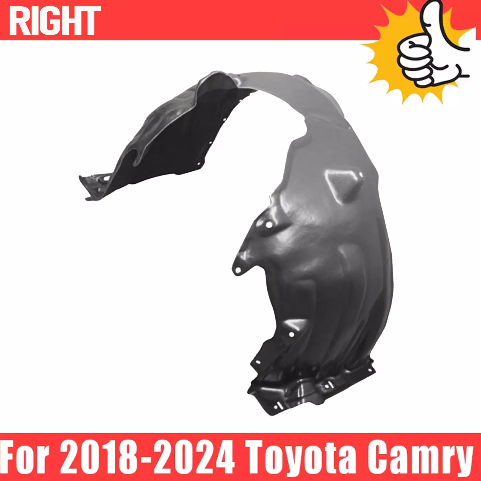 5387506280 Front Fender Inner Liner for 2018-2024 Toyota Camry RH Side