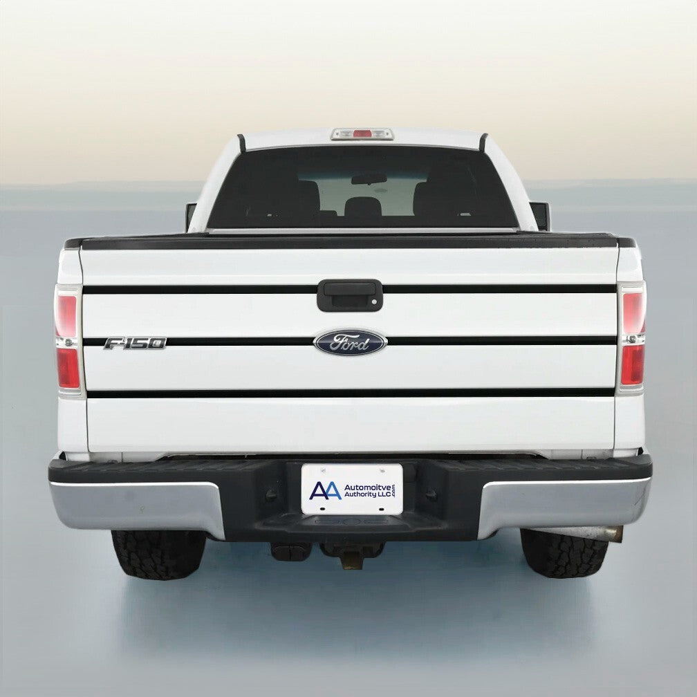 Black Tailgate Trim Molding Inserts for 2009 2014 Ford F150 by Automotive Authority