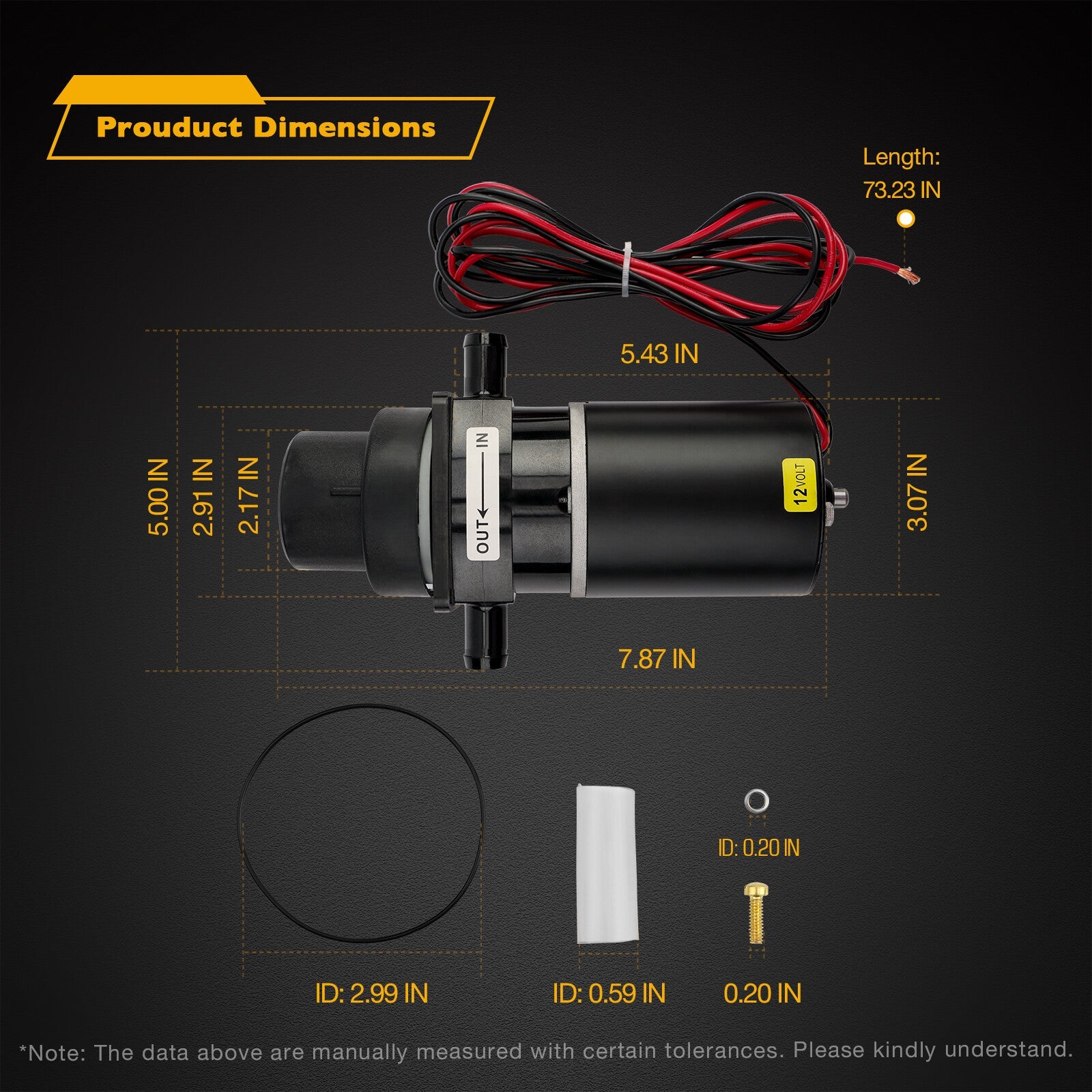 37041 0010 Marine Toilet Macerator Pump Motor Set for Jabsco 37010 Series 12V