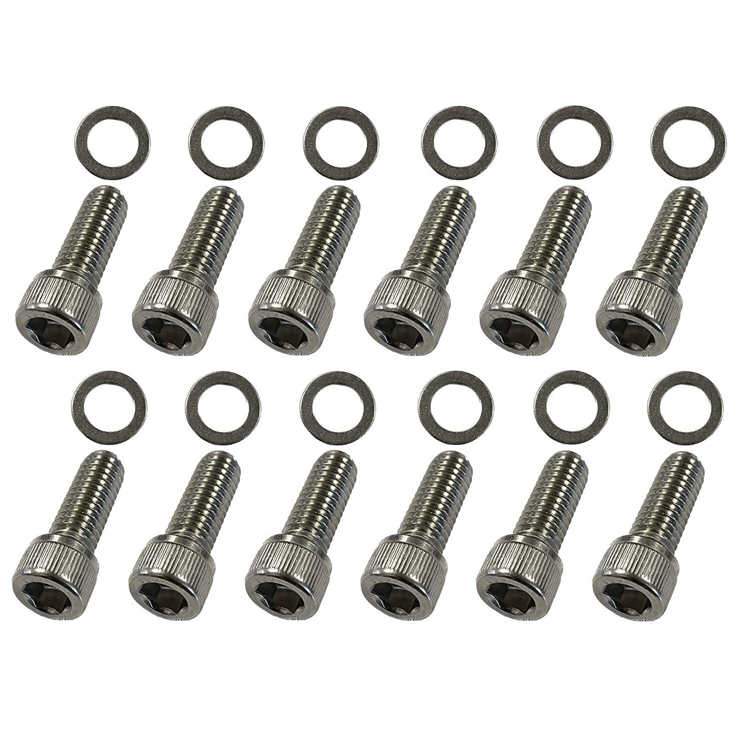 SBC Stainless Steel Exhaust Header Bolt Kit 1 3/8-16 for Chevy V8 Small Block