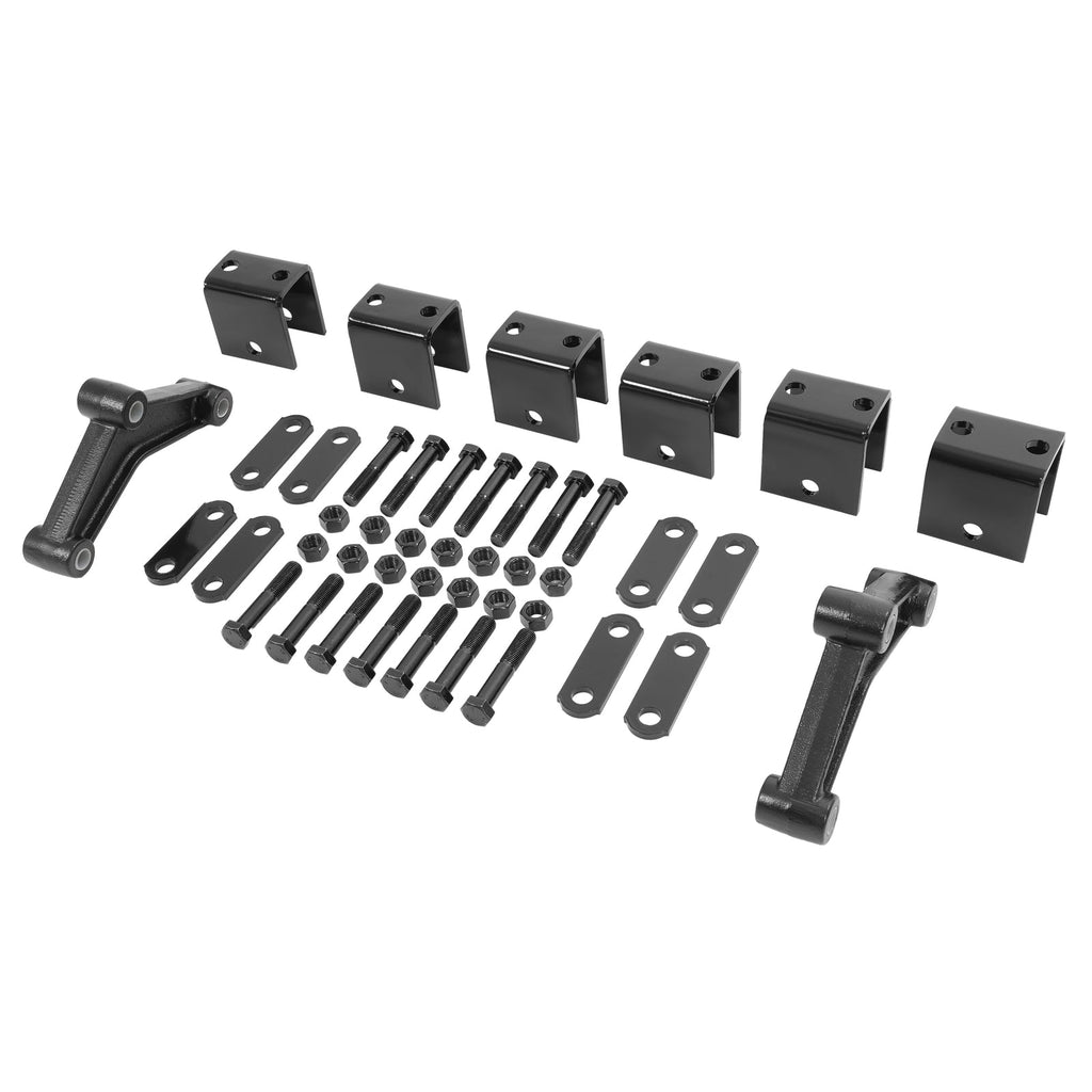 Trailer Axle Shackle Kit Powder Coated Equalizer Shackle Strap Hanger Kit