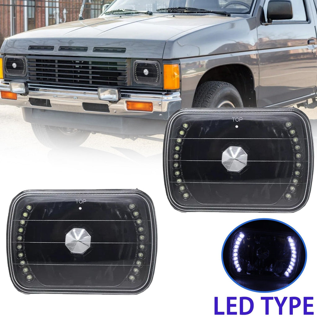 LED Headlights 5x7 7x6 Inch H4 HB2 9003 for 1983-1997 for Nissan Pickup