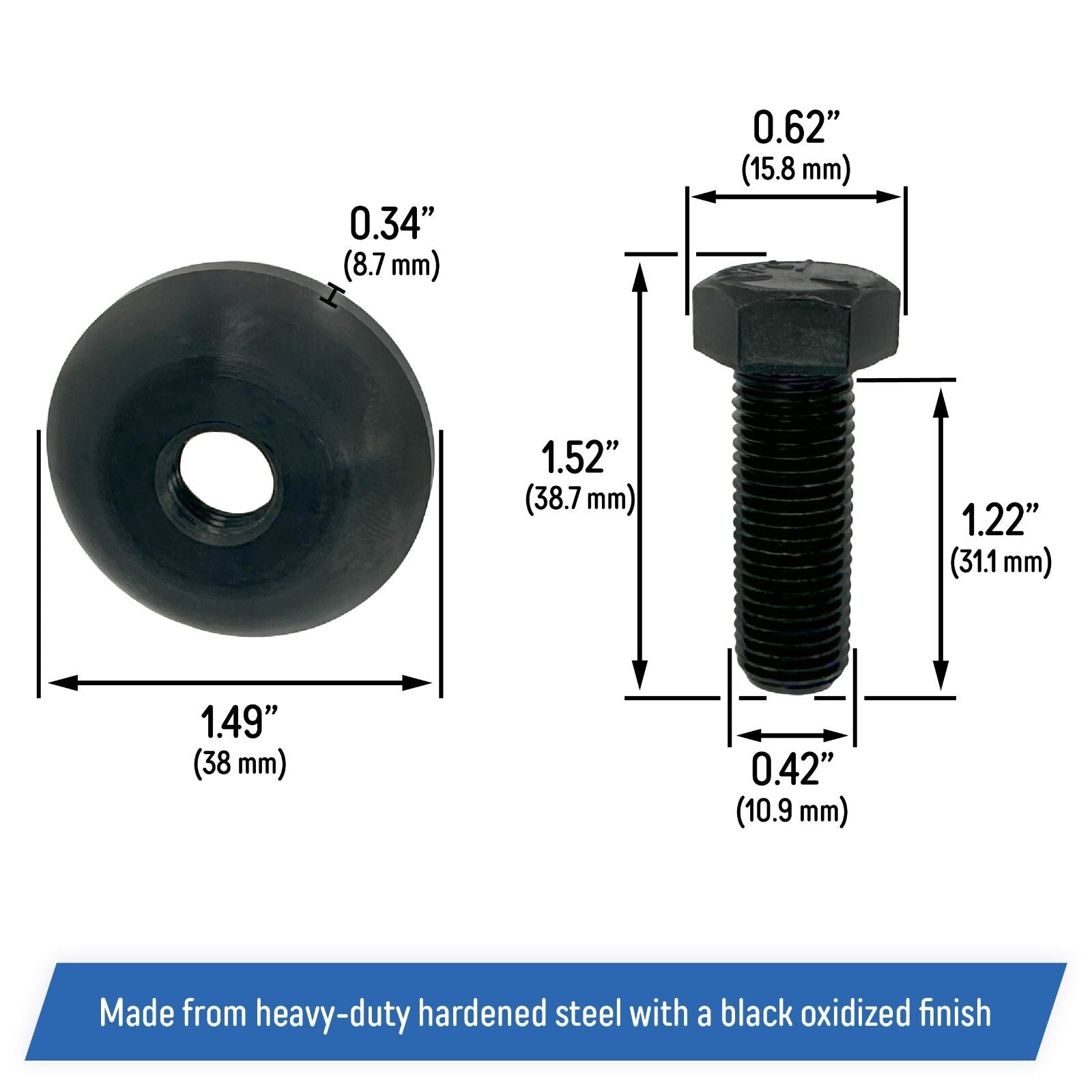 532193003 Blade Bolt and Washer Assembly for Husqvarna Poulan Roper Craftsman 3 Pack