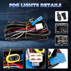 Fog Light Lamps Assembly for Honda Accord 2003-2007 Sedan w/ Bulbs & Harness
