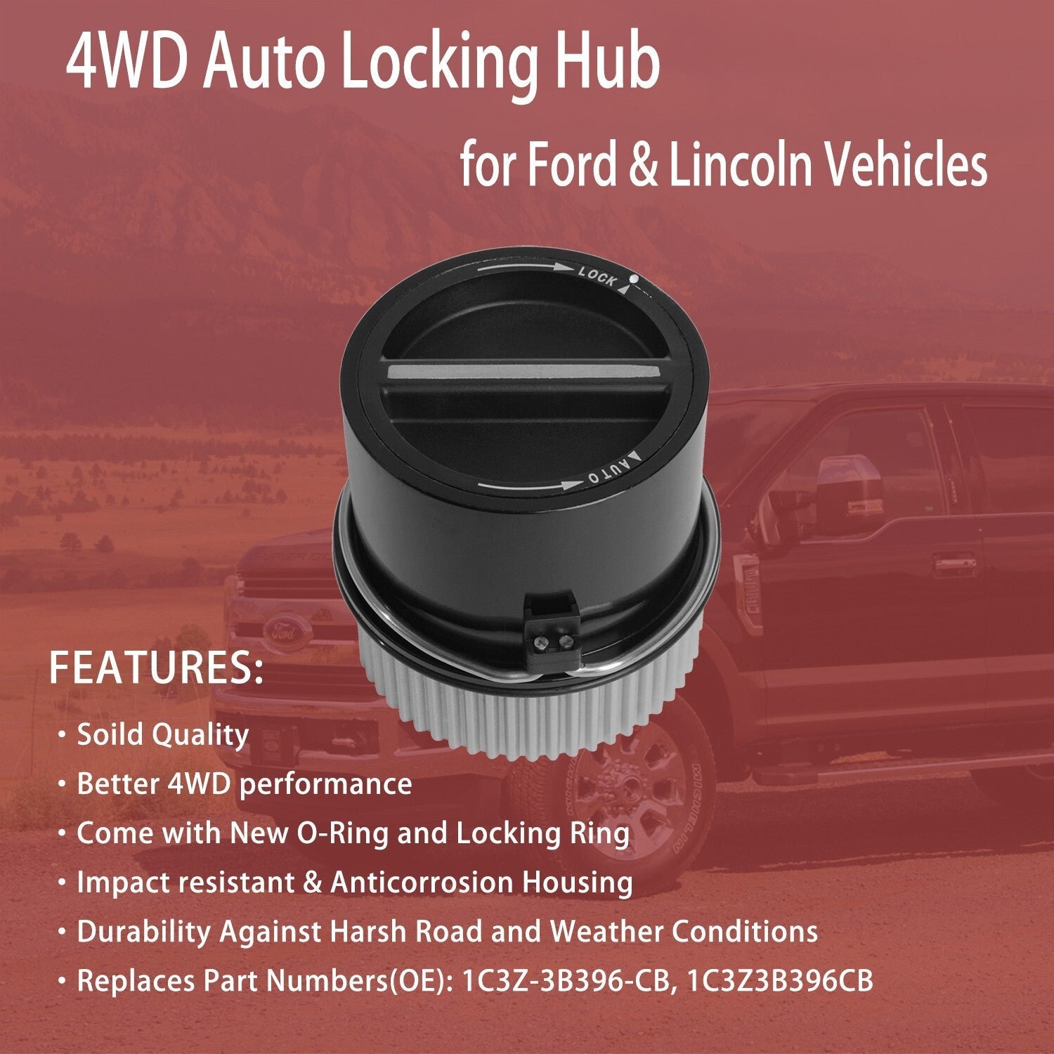4WD Automatic Front Locking Hub for Ford 1999 2004 F250 F350 F450 F550 and More