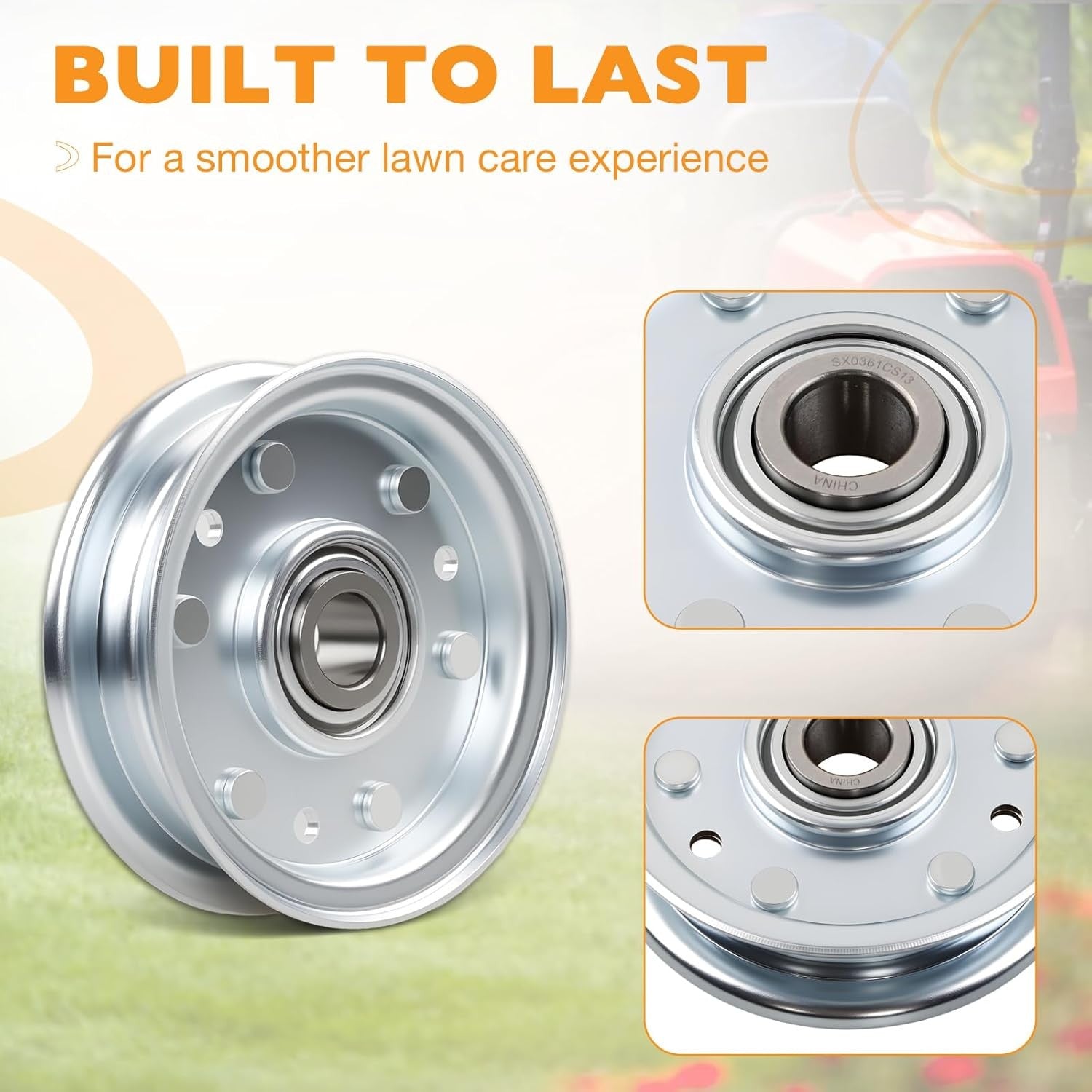 164090 Idler Flat Pulley for King Kutter RFM Series 4 5 6 ft Lawn Tractor
