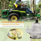 AM124498 M163464 Deck Spindle and Pulley for John Deere 48 54 Inch Z425 Z435 Z445 3 Pieces