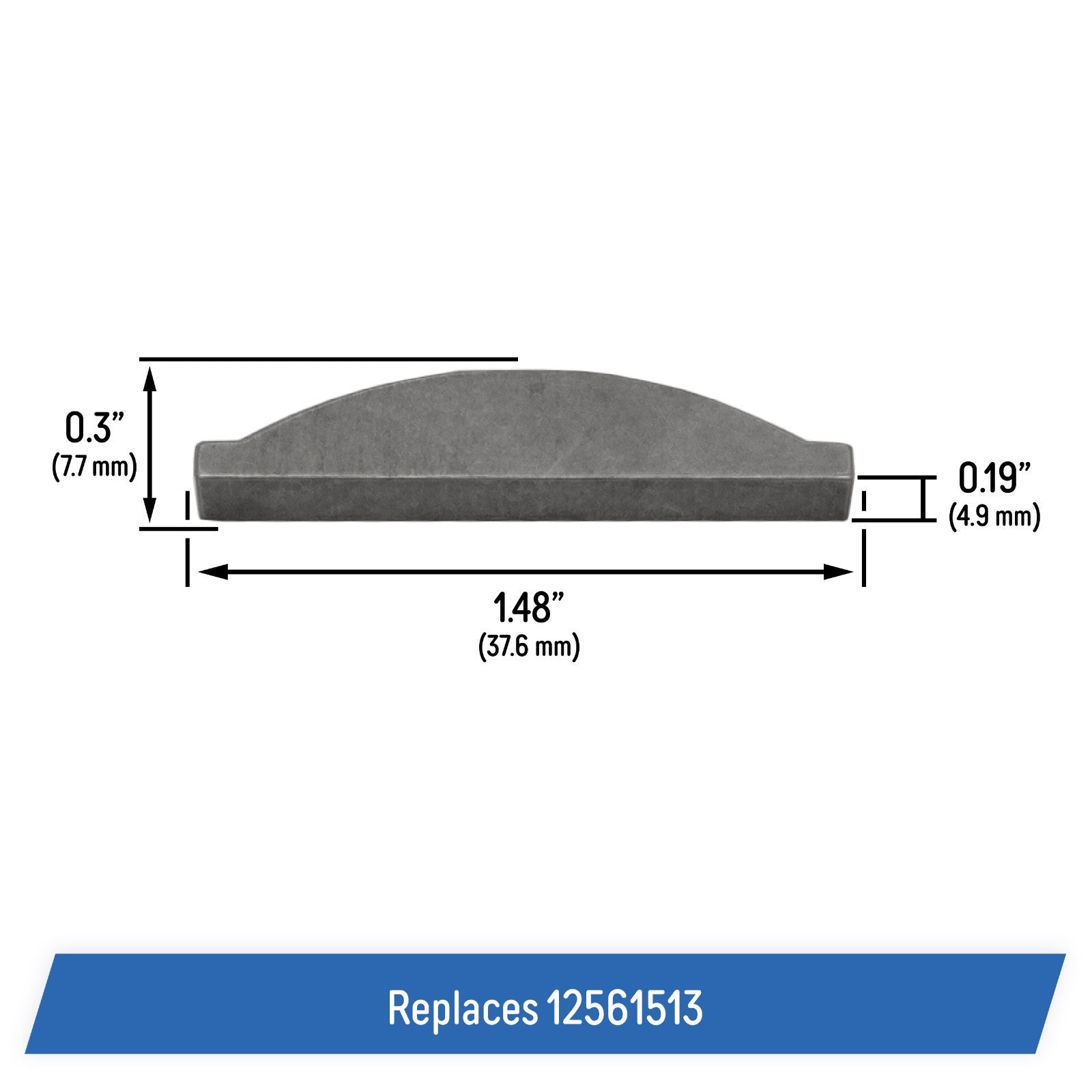 12561513 Crankshaft Woodruff Key for GM LS Engines 4.8L 5.3L 5.7L 6.0L 6.2L 7.0L