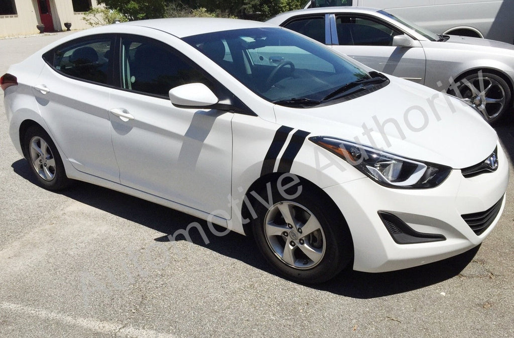 3 Inch Dual Fender Stripe Hash Mark Decal Graphic Kit for Hyundai Elantra