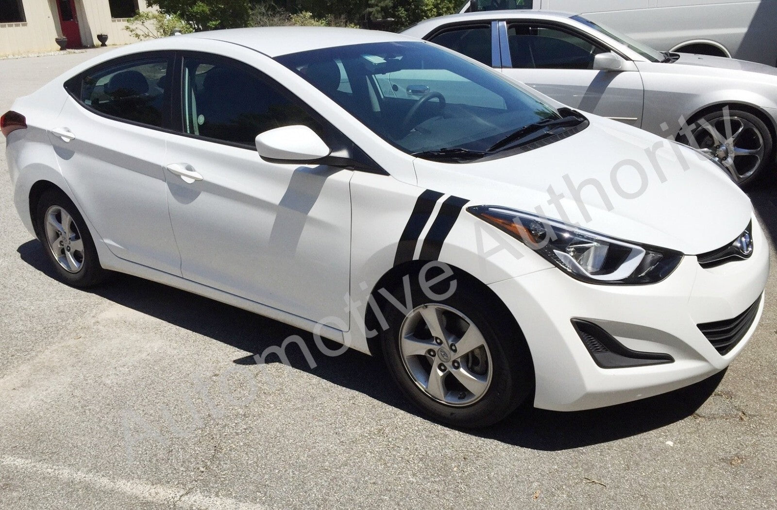 3 Inch Dual Fender Stripe Hash Mark Decal Graphic Kit for Hyundai Elantra