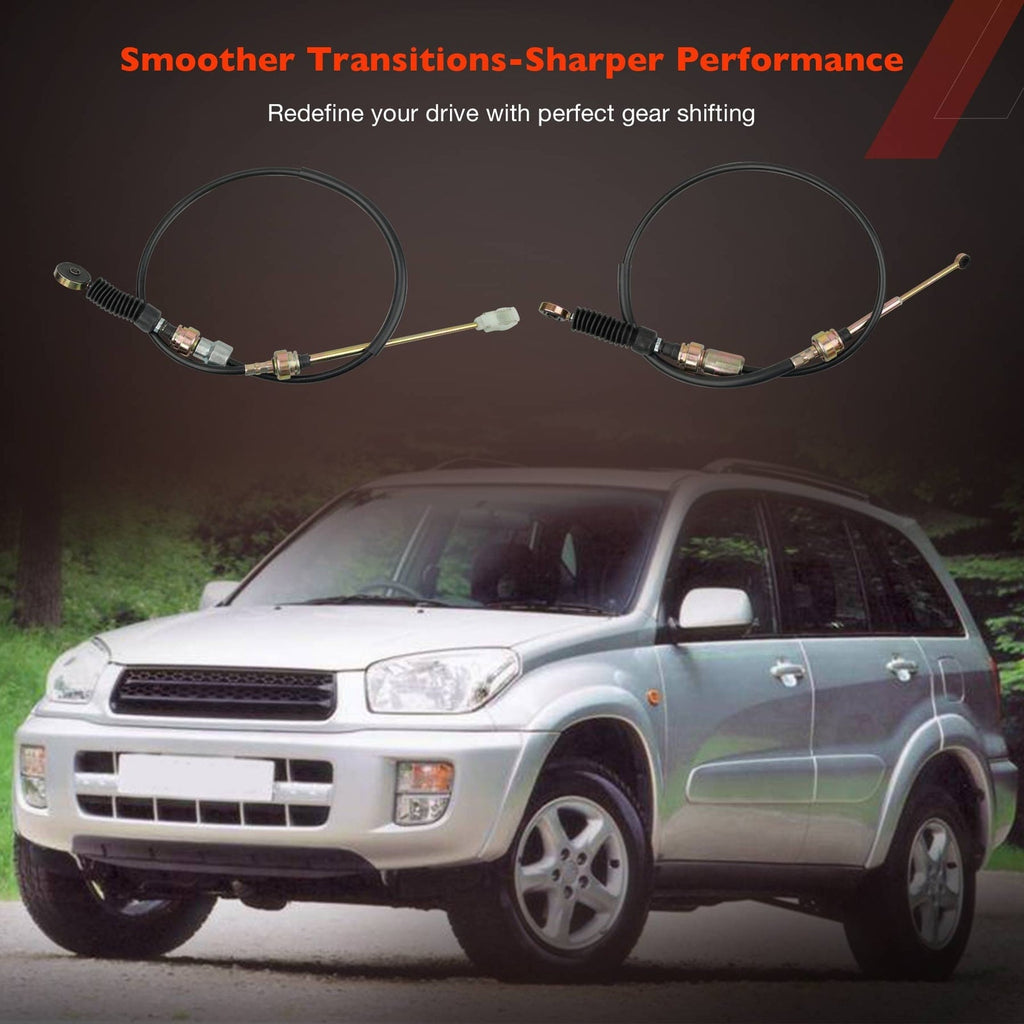 33821-42070 Manual Trans Shift Control Cable for Toyota RAV4 1996-2000 2PK