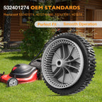 532401274 Lawn Mower Front Drive Wheel Set For Husqvarna 5521 CHV XT722FE 8 Inch