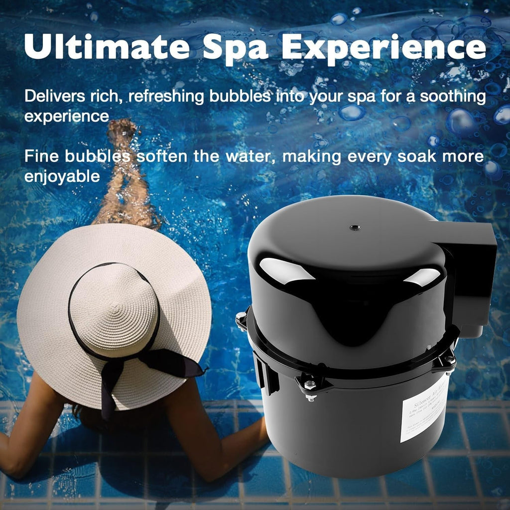 6310241 Pool Spa Blower Air Supply Silencer 2 Inch Plumbing 1HP 240V For Hot Tub