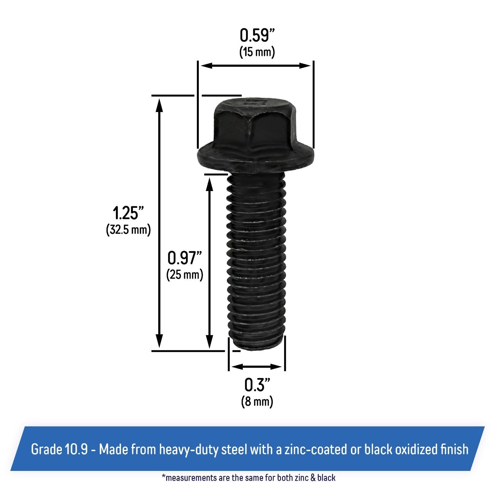 Exhaust Manifold Header Bolts for GM Chevy LS LT Engine LS1 LS2 LS3 LSX Black