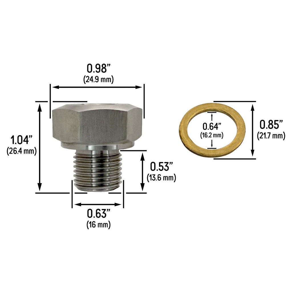 Oil Pressure Sensor Adapter for Chevy GM LS Engines LS1 LS2 LS3 LSX M16x1.5