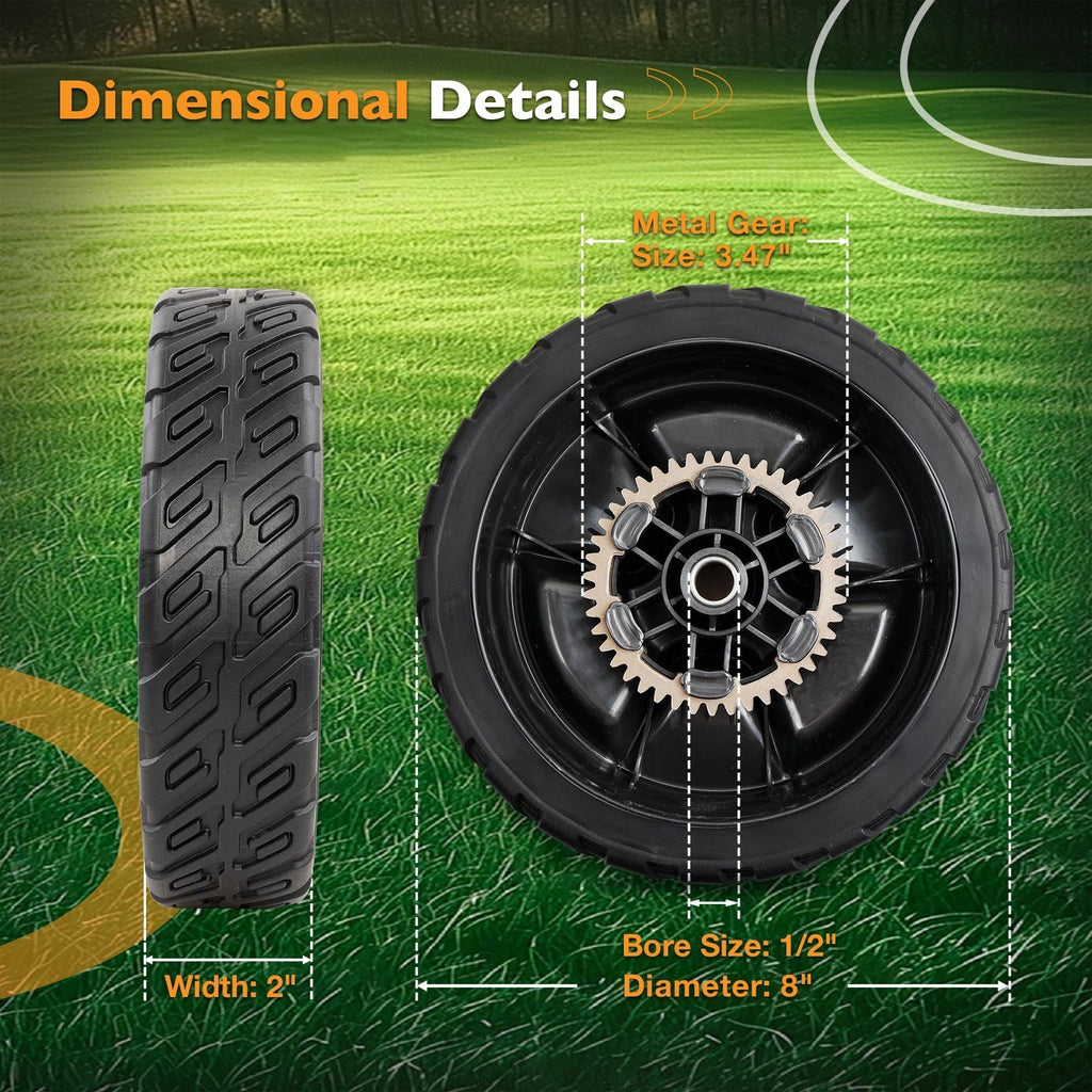 44710-VR8-N00ZA 8 Inch Front Wheels for Honda HRN216 VKA VKAA VYAA 4 Pack