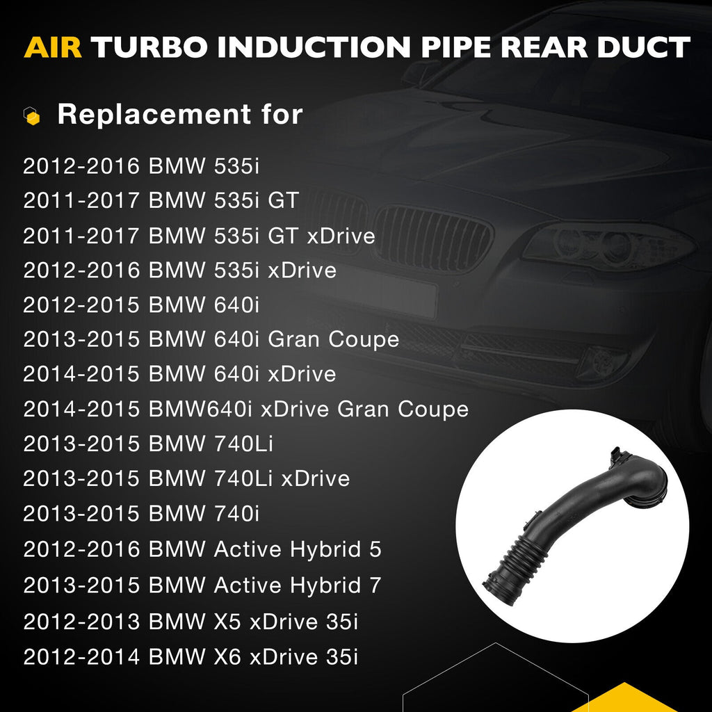13717609811 Air Turbocharger Pipe Hose Rear Duct for BMW 535i 640i 740i X5 X6