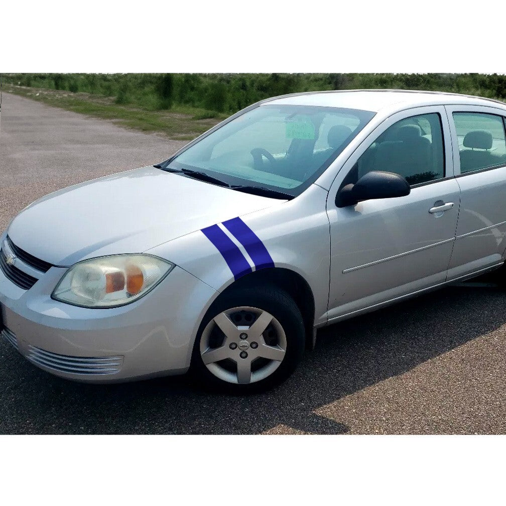 3 Inch Dual Fender Stripe Hash Mark Decal Graphic Kit for Chevy Cobalt