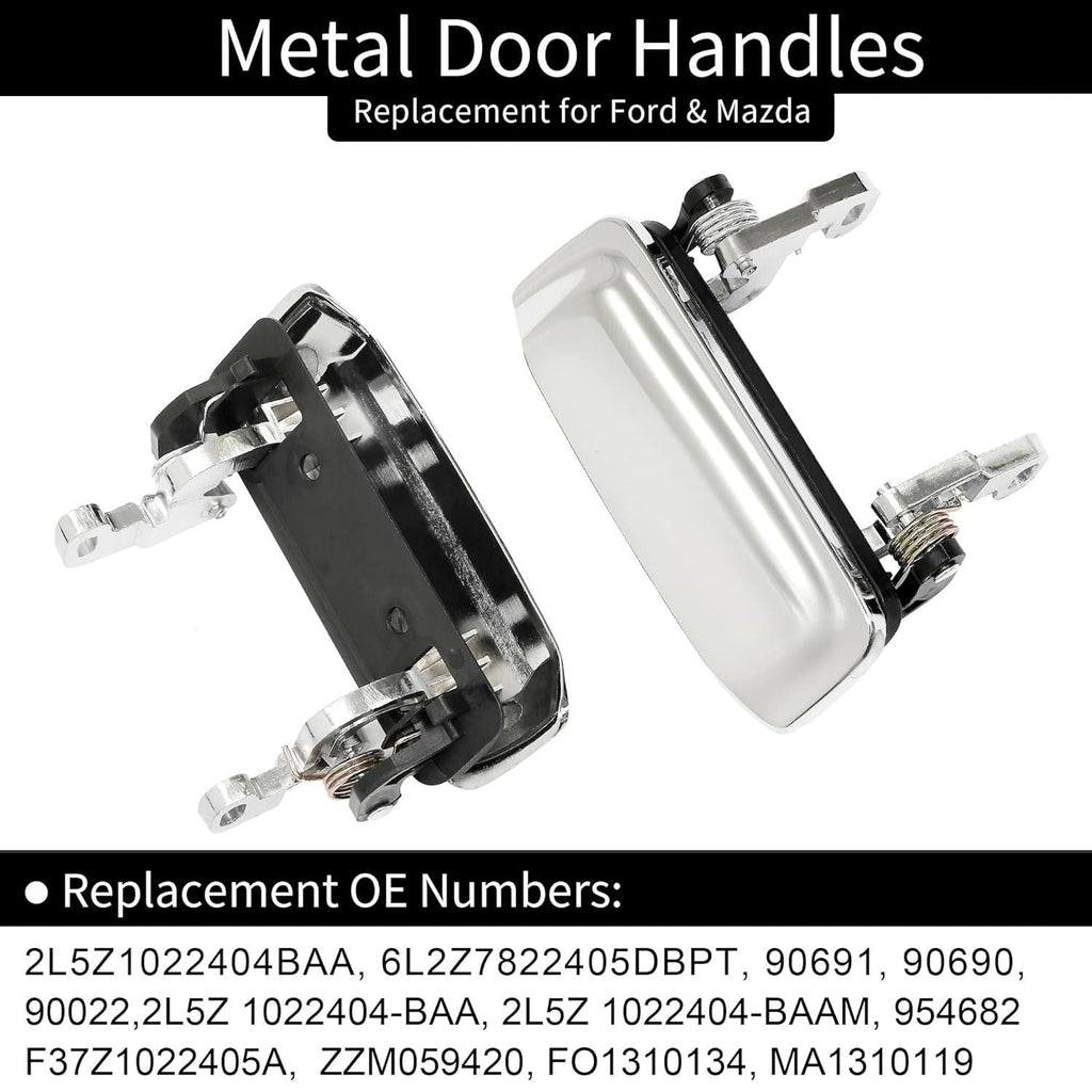 Metal Exterior Door Handle Set Driver Passenger Side for Ford Ranger Mazda 98 11