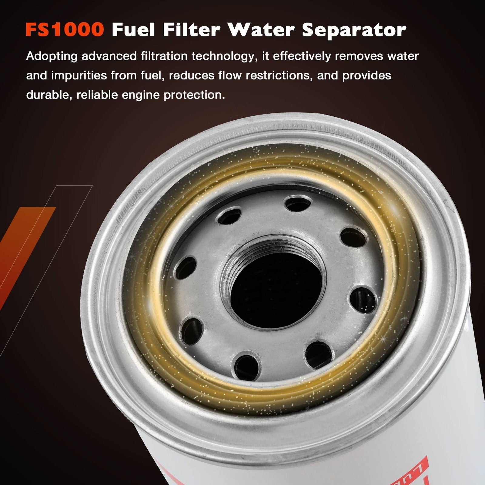 FS1000 Fuel Filter Water Separator for Fleetguard Cummins 3329289 2568753 2X