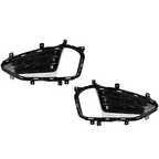2Pcs Fog Light Cover for Ford Edge 2019-2024 Front Bumper Chrome Trim Bezel