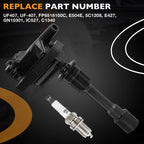 UF407 Ignition Coil Pack Spark Plug Wire Set for Mazda Protege 2.0L 01 05 2 Pack