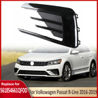 Front Bumper Fog Light Cover Grille For 2016-2019 VW Passat R-LINE Left Driver