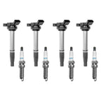 UF596 Ignition Coil Spark Plugs Pack For Toyota Corolla Prius Lexus 1.8L 4