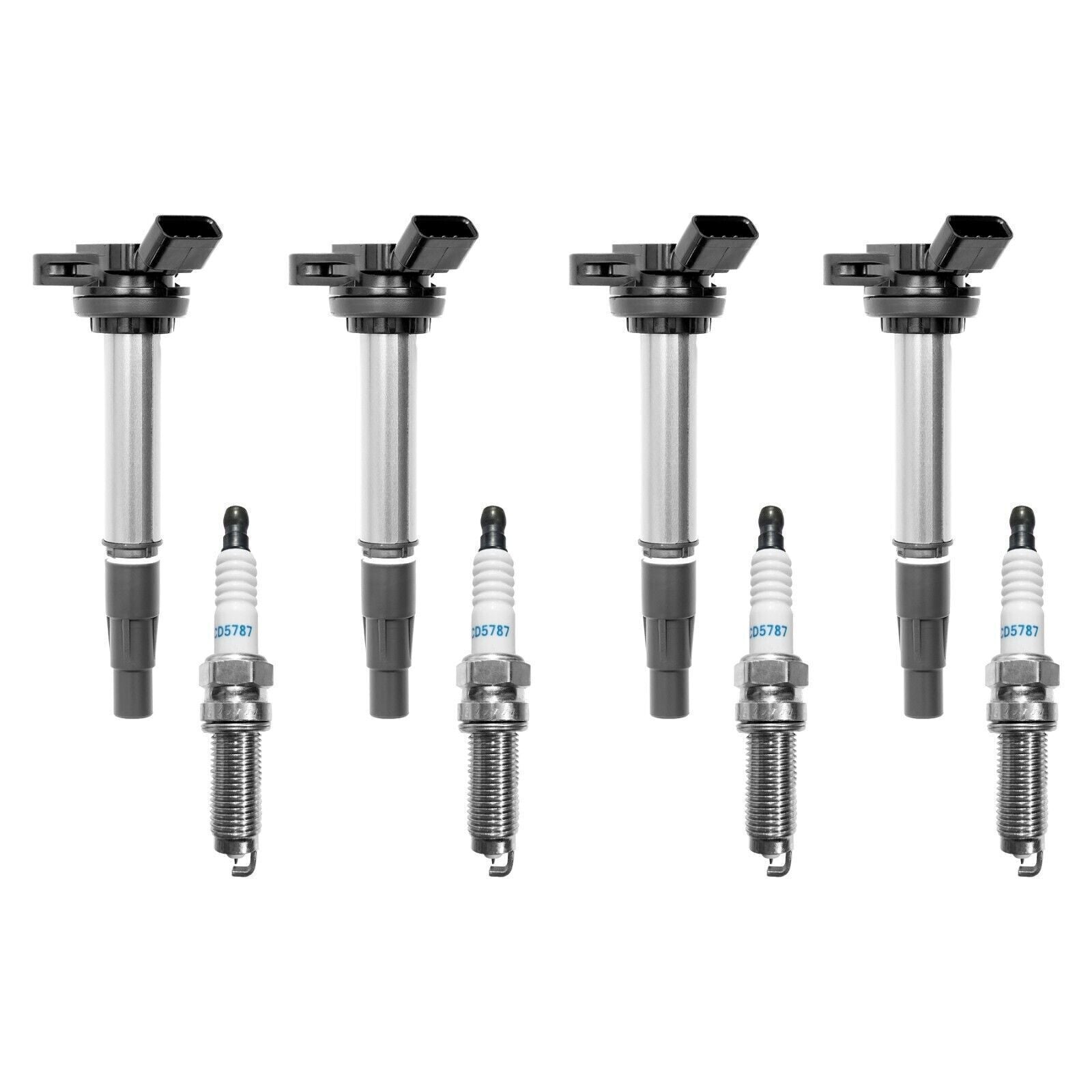 UF596 Ignition Coil Spark Plugs Pack For Toyota Corolla Prius Lexus 1.8L 4