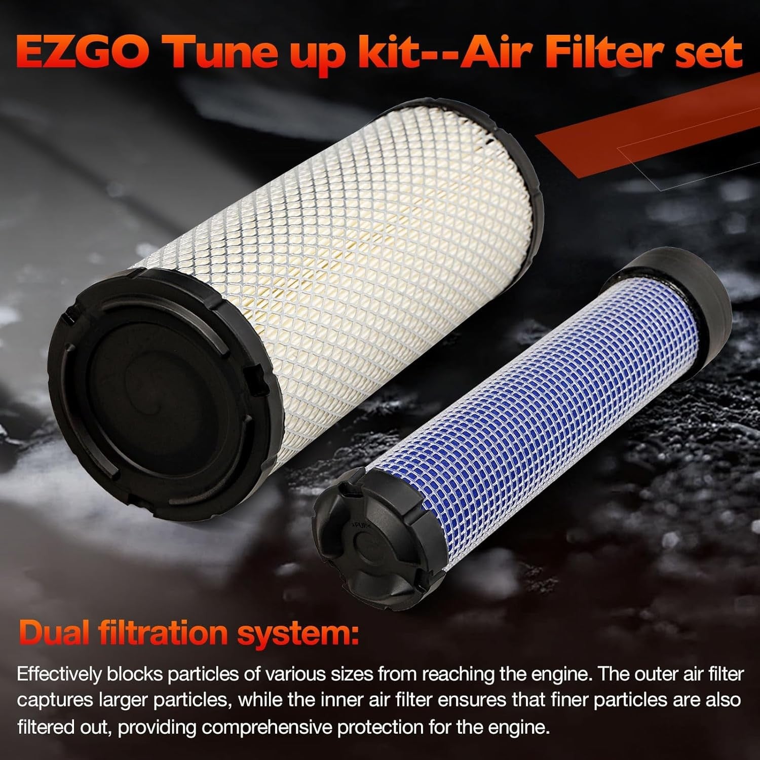 28463G01 Golf Cart Tune Up Kit for EZGO TXT RXV Gas for Kawasaki Engines 2008 Up