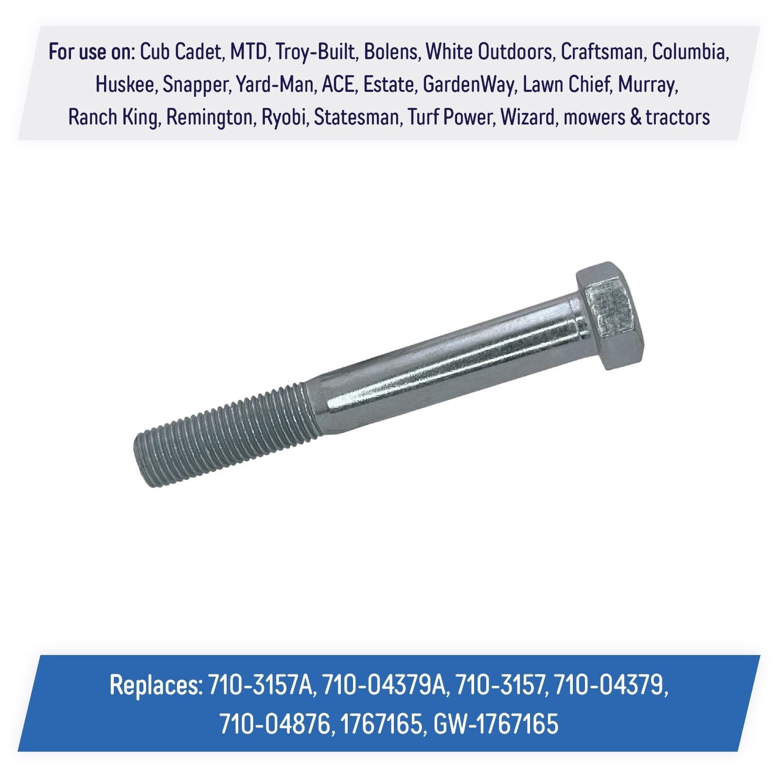 2 Clutch Bolt 710-3157A 710-04379A for Cub Cadet MTD White Columbia Craftsman