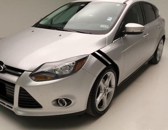3 Inch Dual Fender Stripe Hash Mark Decal Graphic Kit for Ford Focus