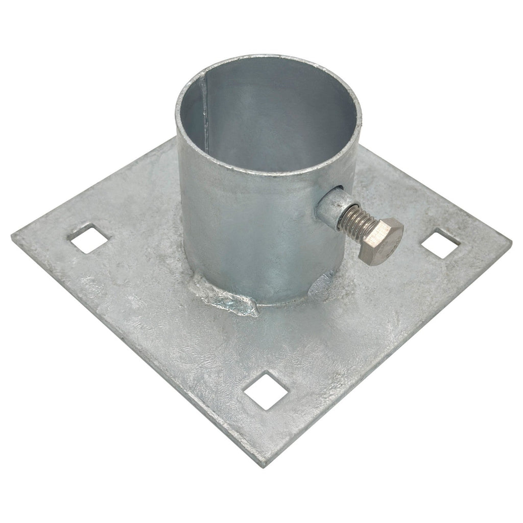 Stationary Dock Base Plate Hardware 5 x 5 Heavy Duty Galvanized Steel 1