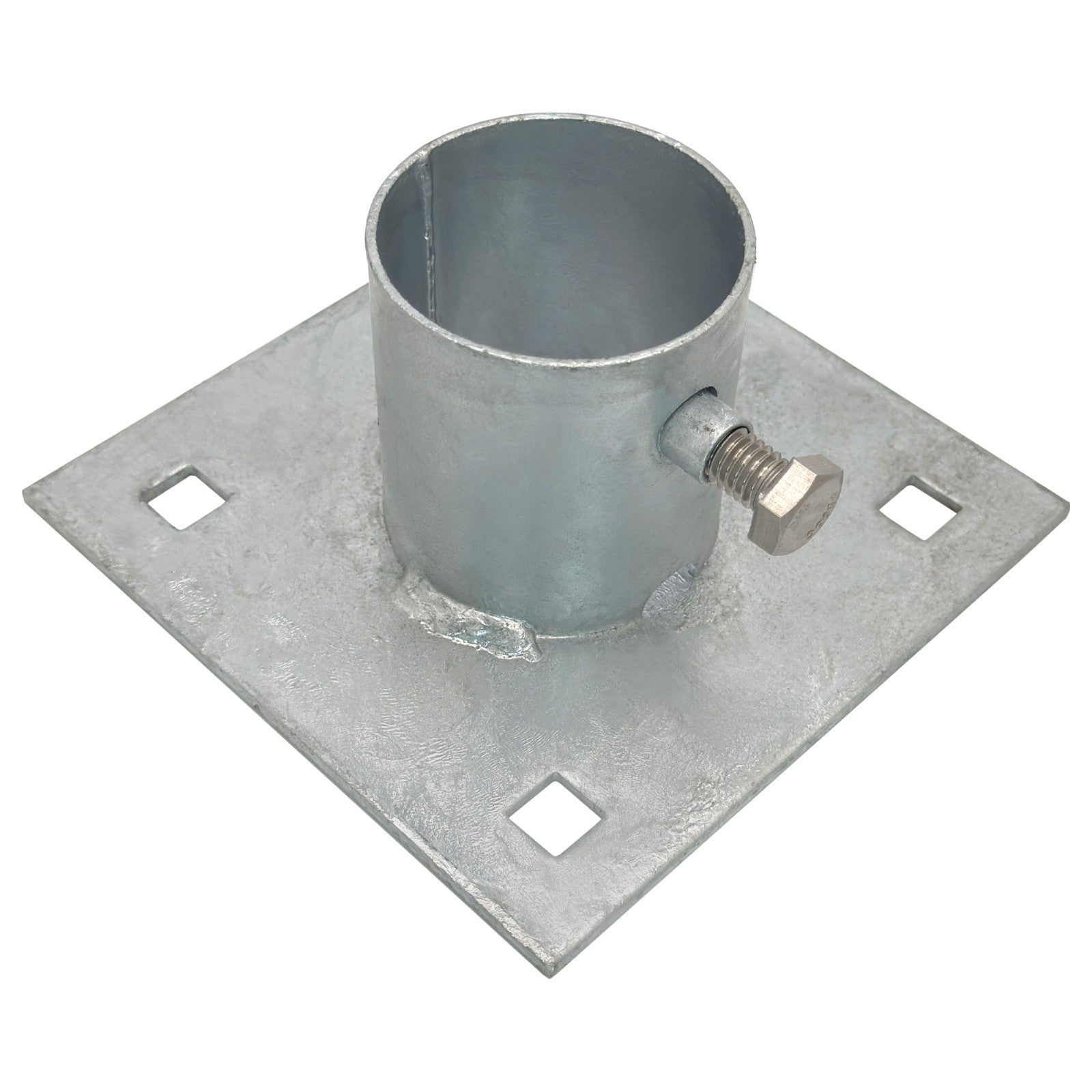 Stationary Dock Base Plate Hardware 5 x 5 Heavy Duty Galvanized Steel 1