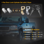 Door Handles With Lock Cylinder For Chevy Silverado GMC Sierra 1999 2007 4 Pack