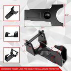 Black Gooseneck Trailer Lock with Key for RVs Livestock Haulers Trailers