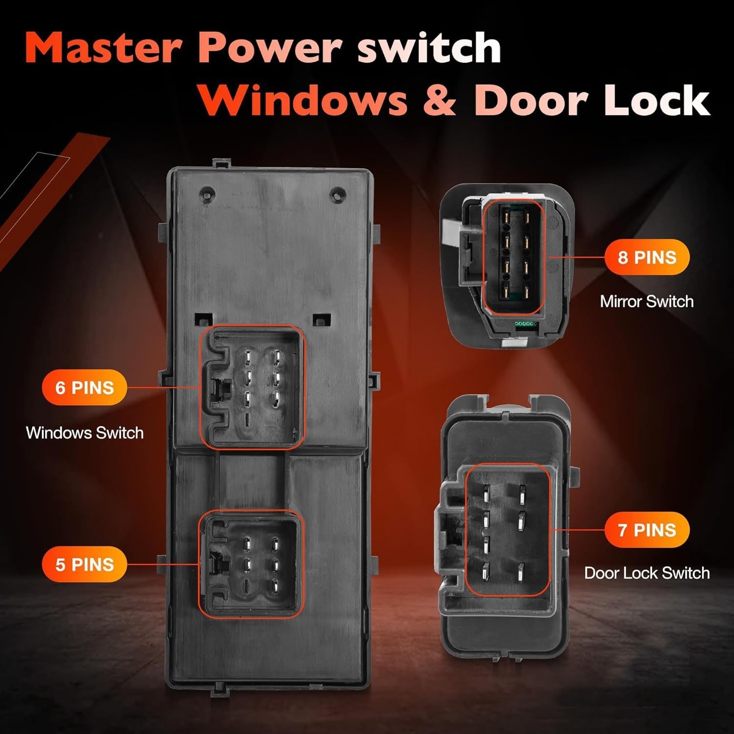 Power Window Door Lock Mirror Switch for Ford 02 05 F250 F350 F450 Excursion