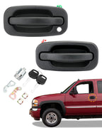 Exterior Door Handles with Lock Cylinder & Keys for 1999 2007 Chevy GMC Cadillac