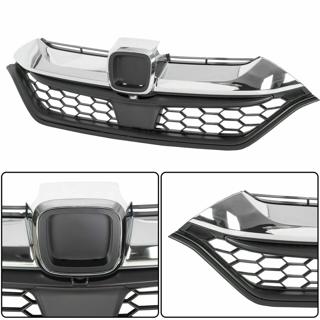 Fit 2017 2018 2019 Honda CRV CR-V Front Bumper Upper Grille Chrome HO1210147C